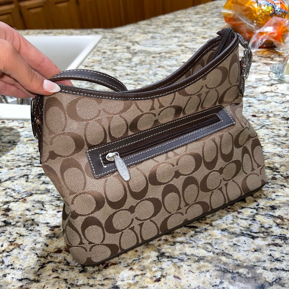 Coach Brown Signature Shoulder Bag